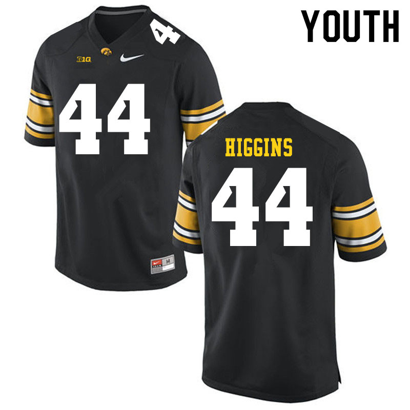Youth #44 Jay Higgins Iowa Hawkeyes College Football Jerseys Sale-Black - Click Image to Close